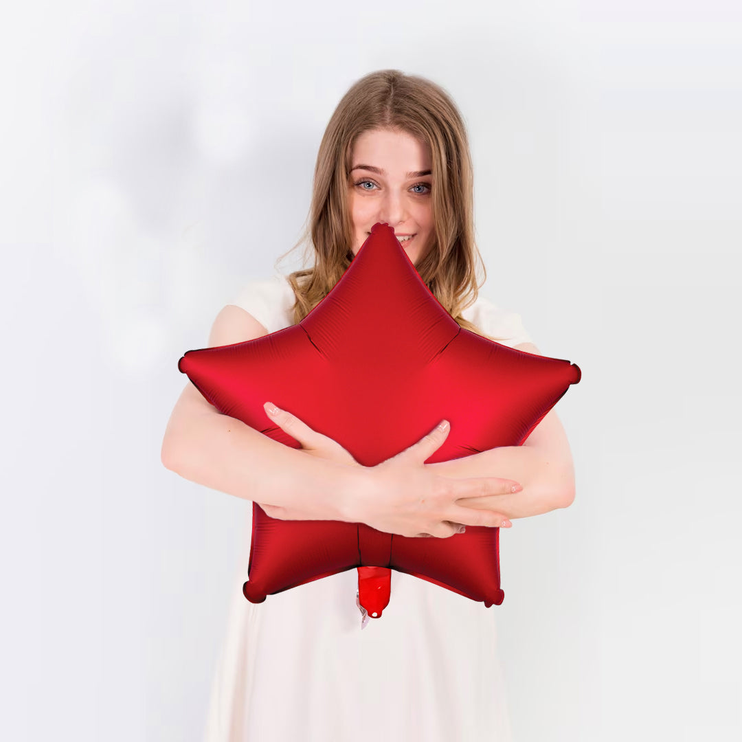 Satin Sangria Star Balloon 18