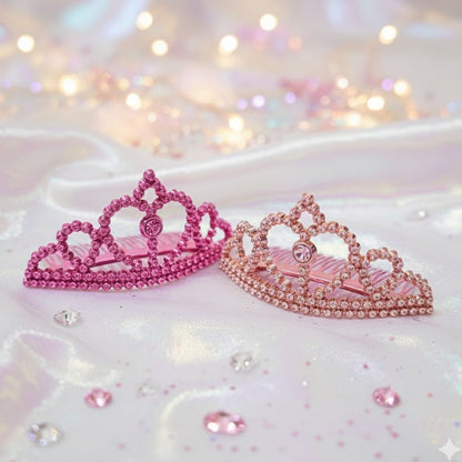 Hot Pink & Baby Pink Tiara w/ Rhinestone for Hens Party - 6PC