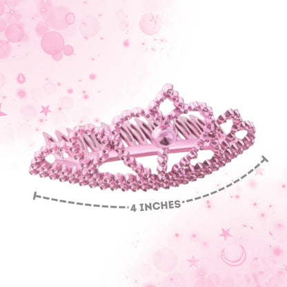 Hot Pink & Baby Pink Tiara w/ Rhinestone for Hens Party - 6PC