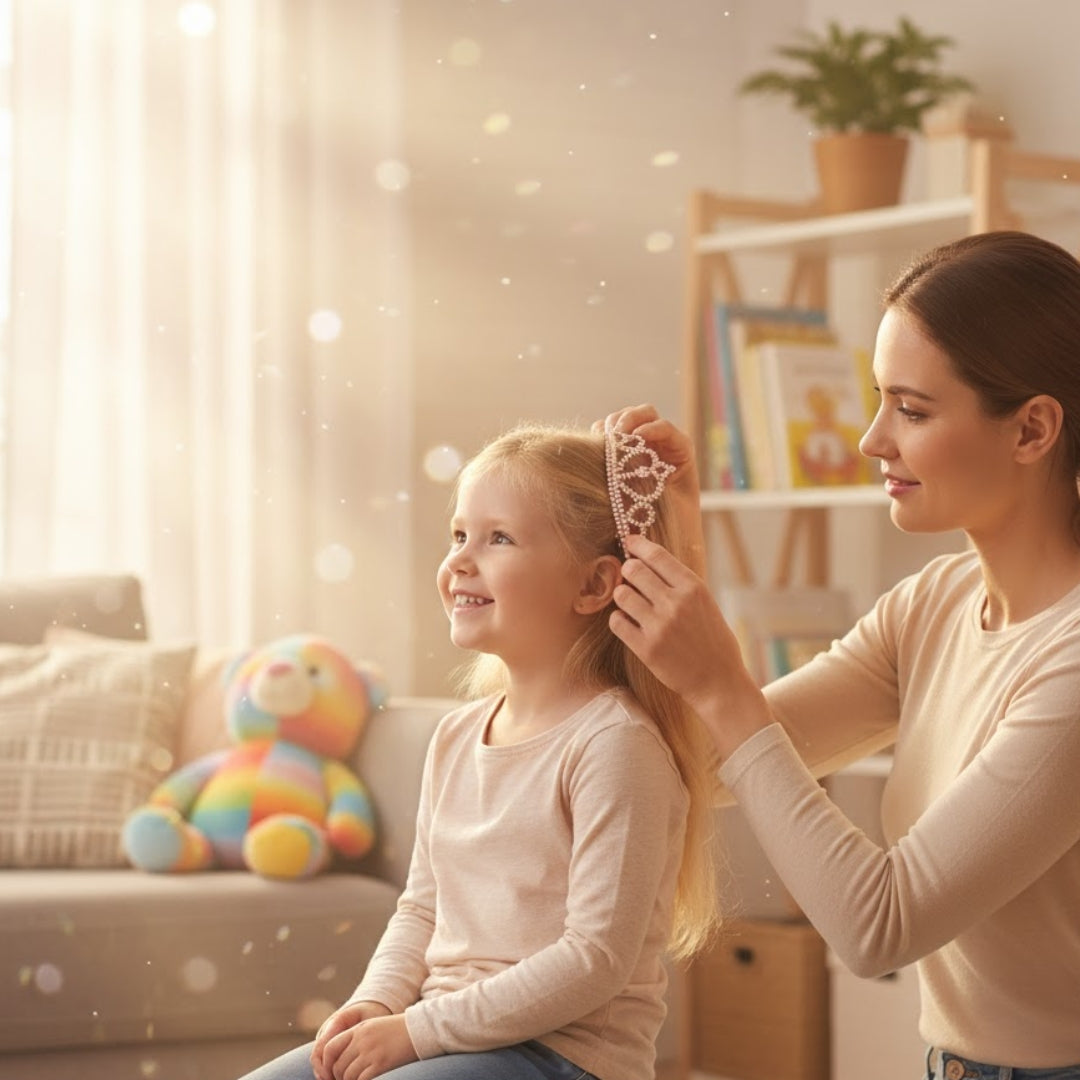 Hot Pink & Baby Pink Tiara w/ Rhinestone for Hens Party - 6PC