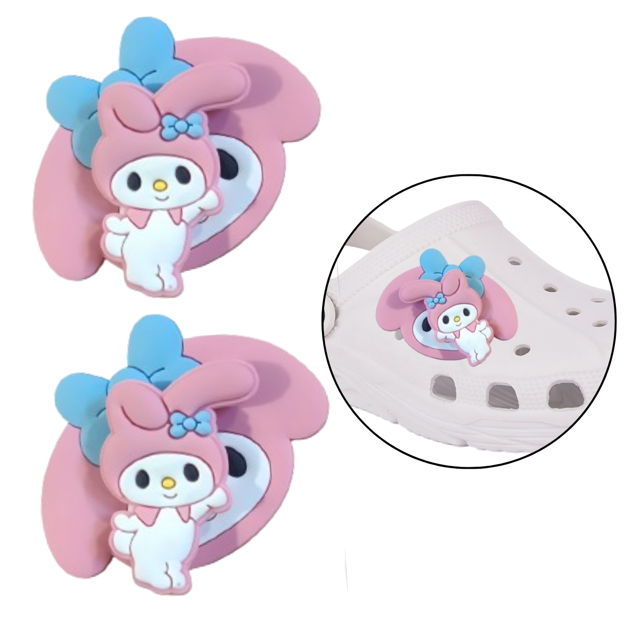 My Melody Spinning Shoe Charms  - 2PC