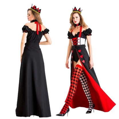 Queen of Hearts Fancy Adult Costume w/ Leggings