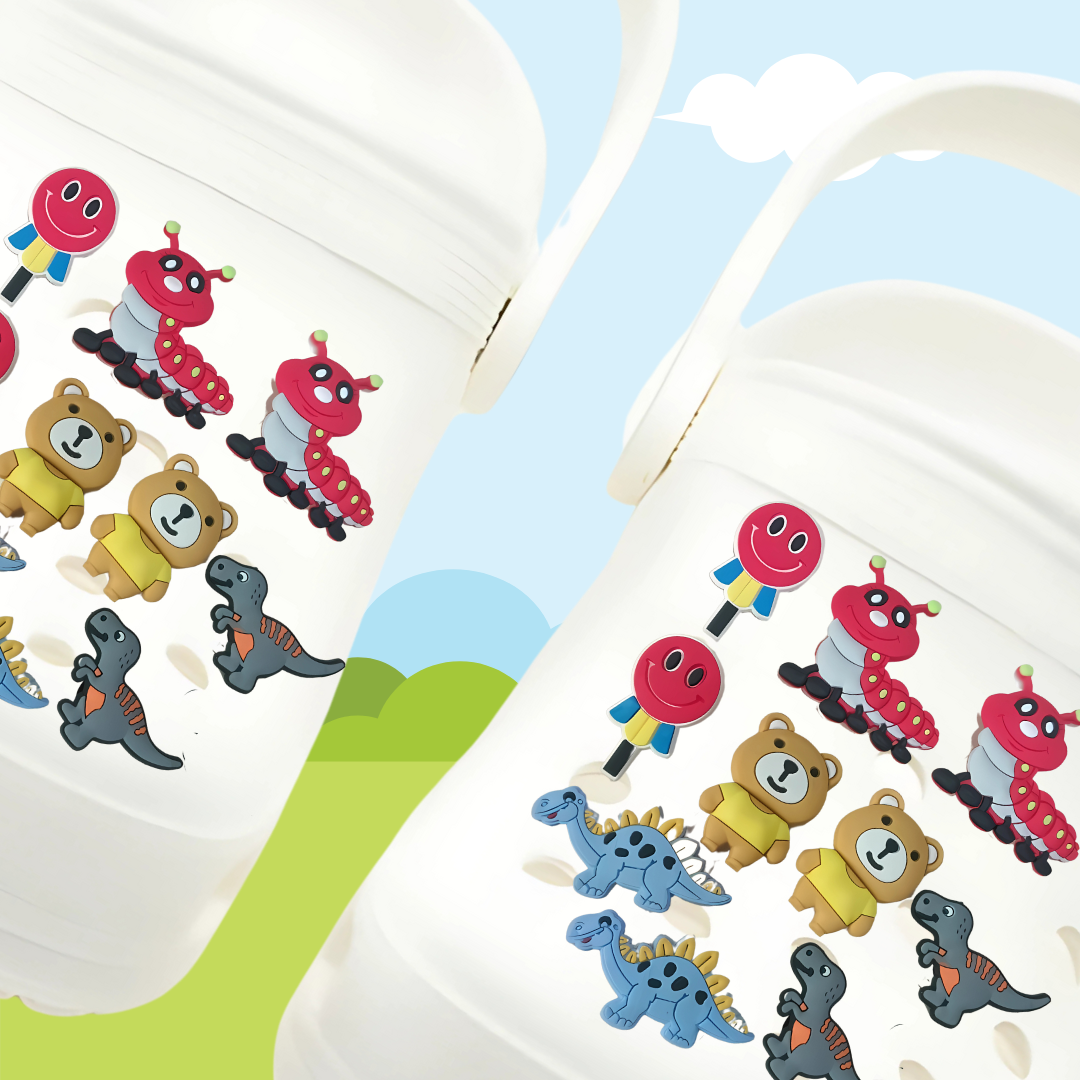 Jungle Animal JIbbitz Shoe Charms Set - 10 PC