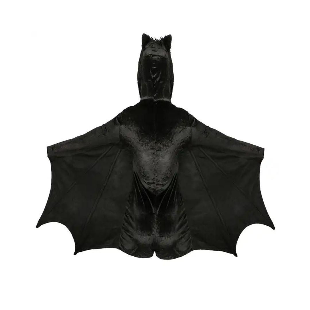 Spooktacular Cozy Bat Adult Jumpsuit Costume for Woman with Hood