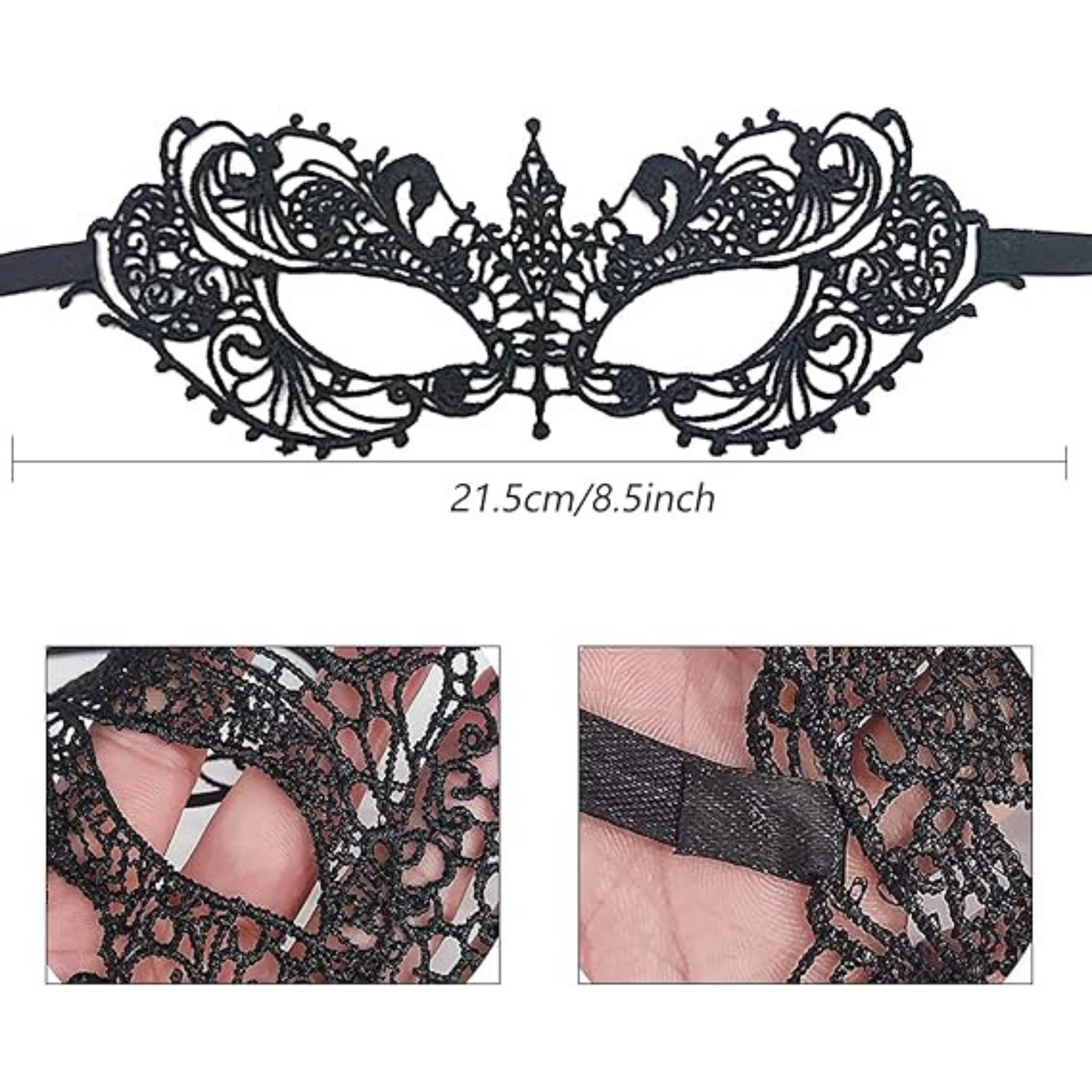 Masquerade Black Eye Mask Combo for Woman - 3PC
