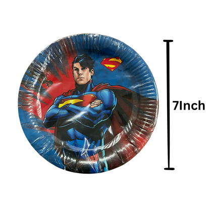 Superman Theme Party Paper Plate - 9 inches - 10PC