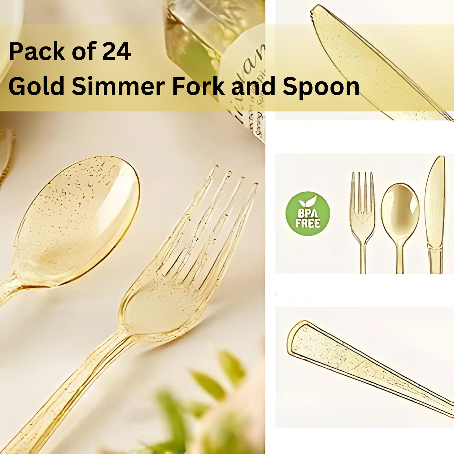 Yellow Party Tableware Combo with Plates, Tissues, Cups, Spoons and Forks - 64PC - Serves Upto 10 Pax