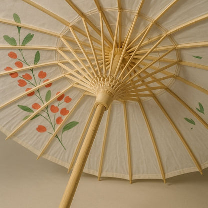 Japanese Parasol White Umbrella for Decoration - 1PC