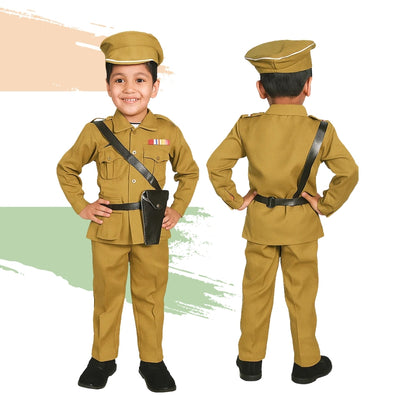 Brown Police Costume - Community Helpers - Size Large - Age 7 to 9