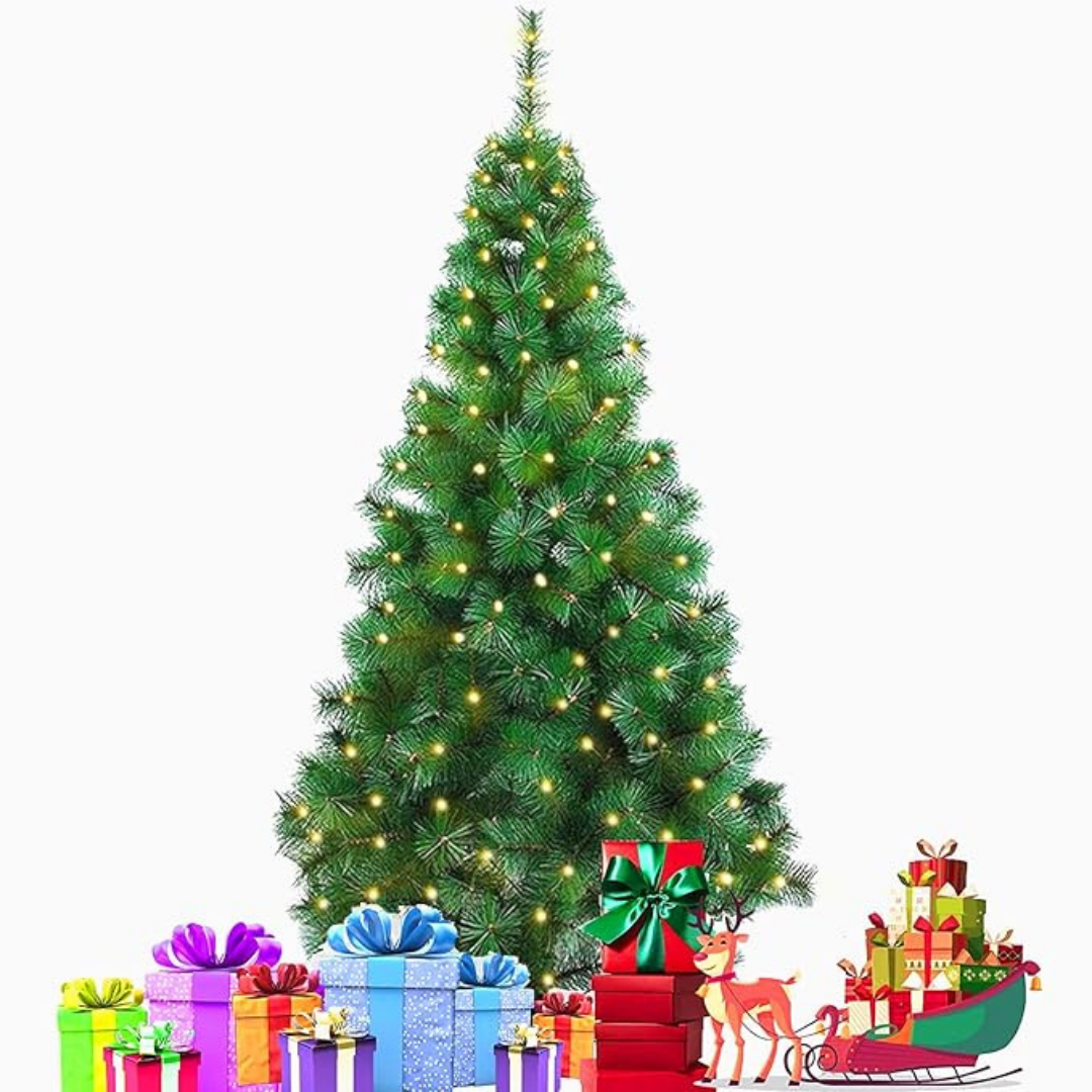 Artificial 6 feet Christmas Tree Xmas Tree with Solid Iron Metal Legs, Light Weight - 1PC