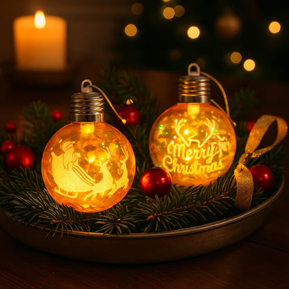 Light Up Fancy Hanging Balls for Christmas Decoratons - 1PC