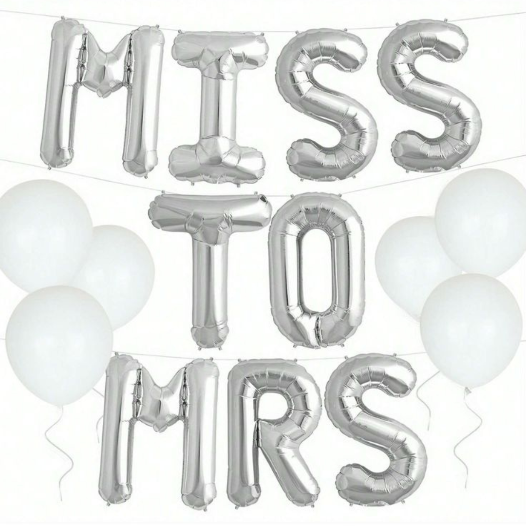 Letter M Silver Foil Balloon - 16 inches - Air Filled - 1PC