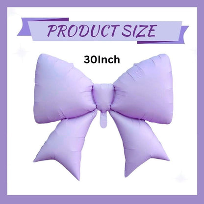 Pastel Purple Bow / Gift Ribbons Shaped Balloon - 30 inches - Helium Quality - 1PC