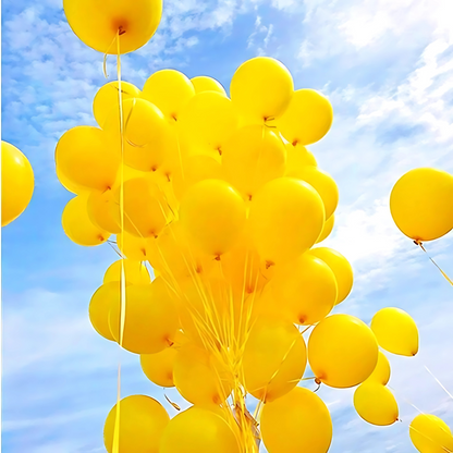 Yellow Latex / Rubber Balloons - 9 inches - Bulk Pack - 50PC