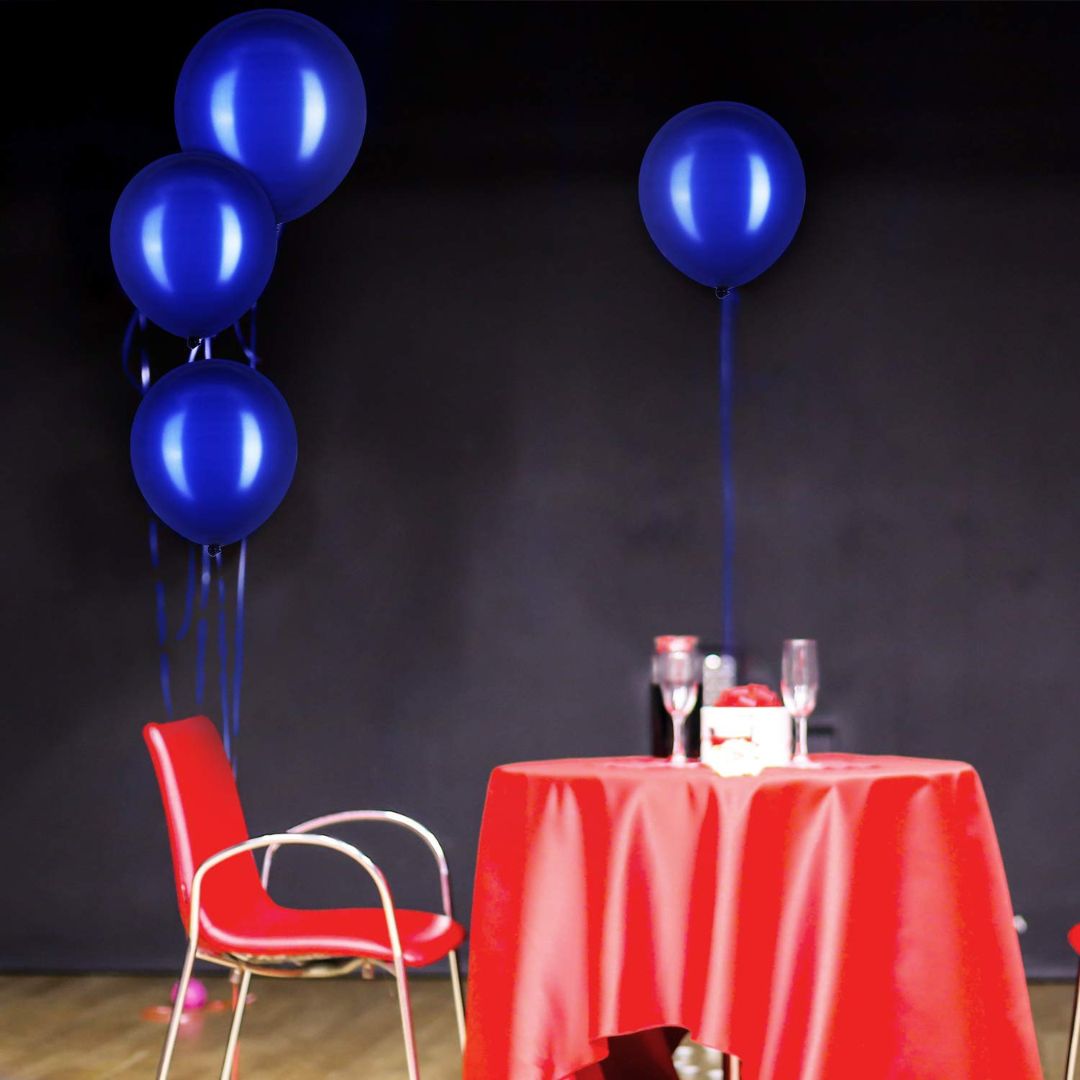 8" Dark Blue Latex Balloon - 50ct