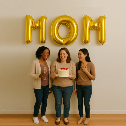 MOM Foil Reusable Balloon - Helium Quality - 40 inches - 3PC SET