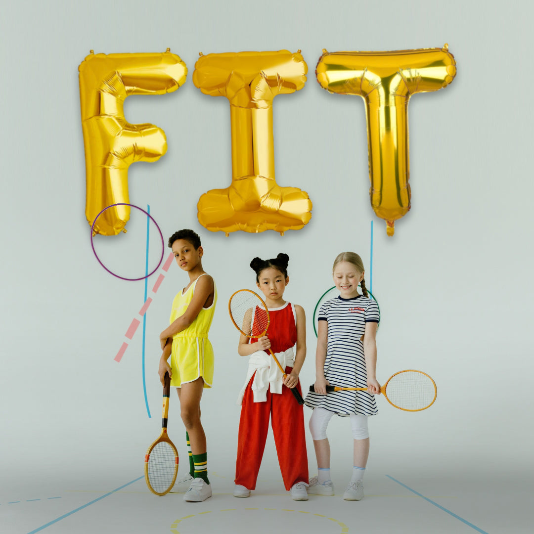 FIT Golden Foil Balloon Set - Helium or Air Filled - 40 inches - 3PC