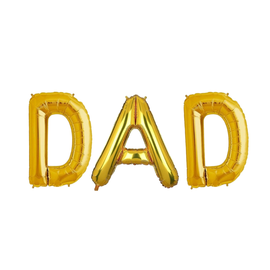 DAD Foil Reusable Balloon - Helium Quality - 40 inches - 3PC SET