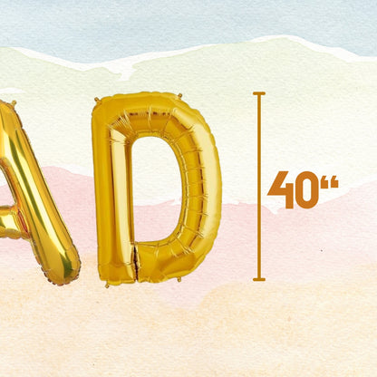 DAD Foil Reusable Balloon - Helium Quality - 40 inches - 3PC SET