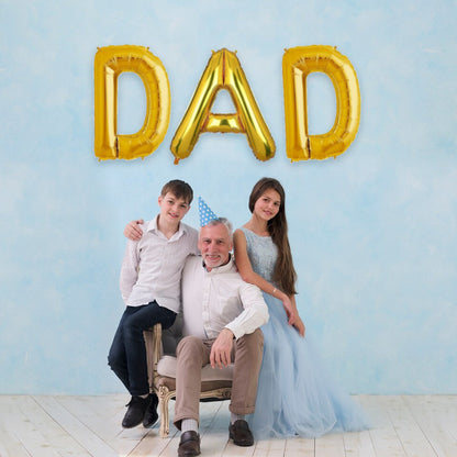 DAD Foil Reusable Balloon - Helium Quality - 40 inches - 3PC SET