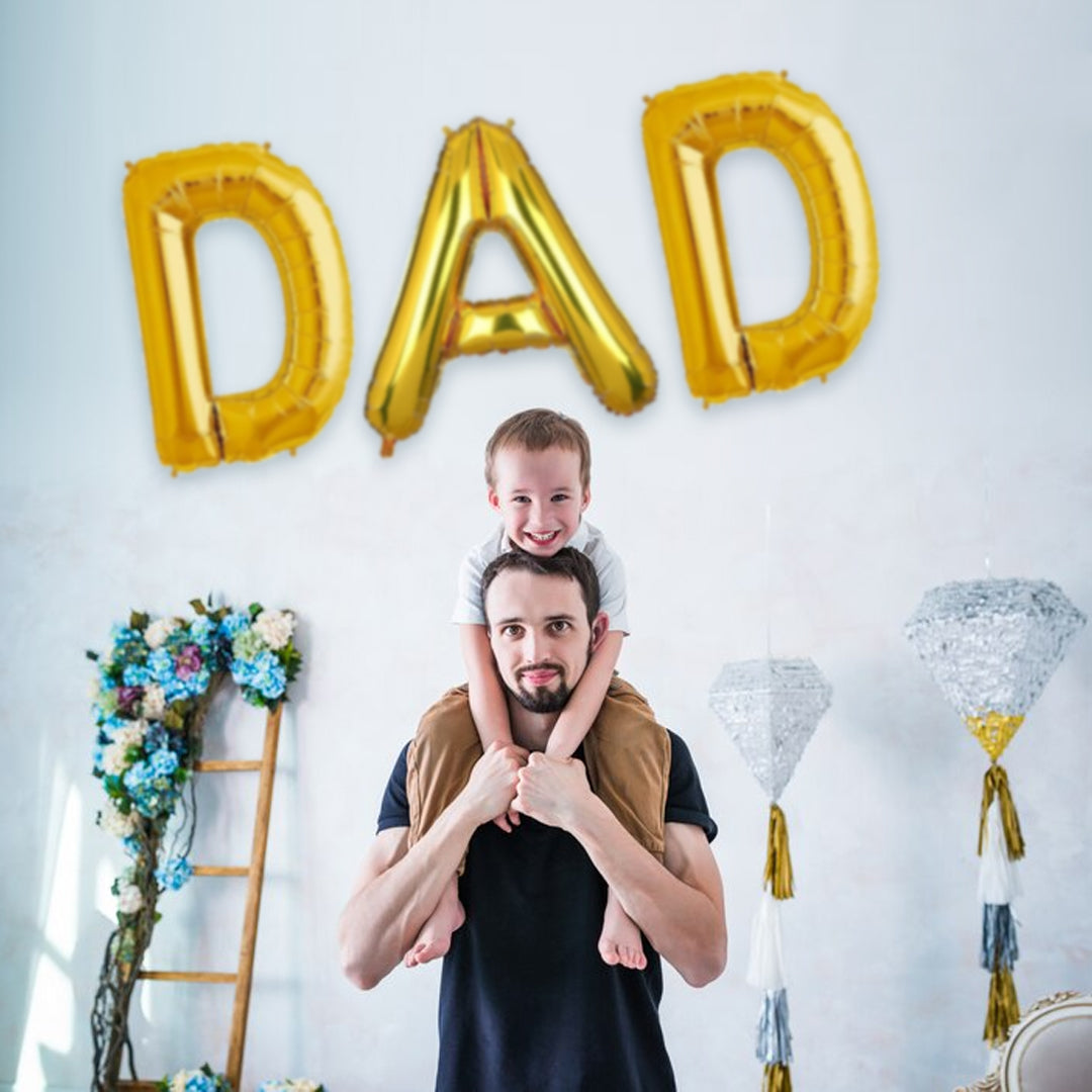 DAD Foil Reusable Balloon - Helium Quality - 40 inches - 3PC SET