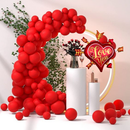 Heart Infused with Arrows All Over Love You Foil Balloon - 34 inches - 1PC