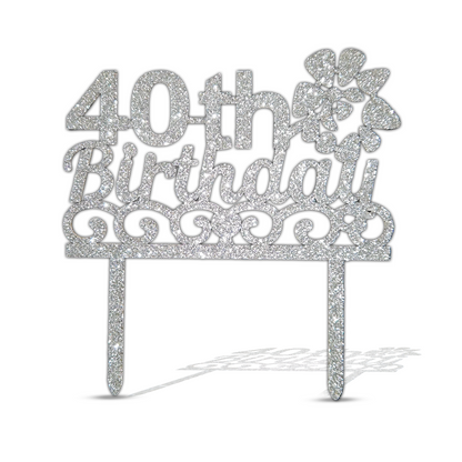 Happy 40th birthday Cake Topper - 1PC