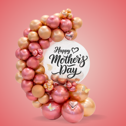 Happy Mother's Day Air Filled Stylish Balloon Bouquet | Pre-Inflated & Delivered