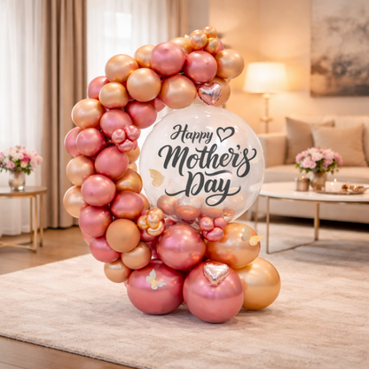 Happy Mother's Day Air Filled Stylish Balloon Bouquet | Pre-Inflated & Delivered