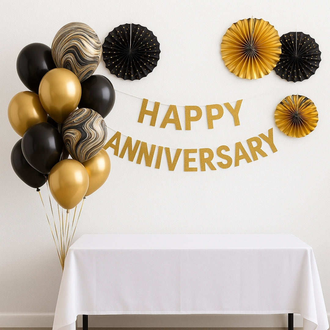Orbz Black Marblez Foil Balloon - Helium Quality - 20 inches - 1PC