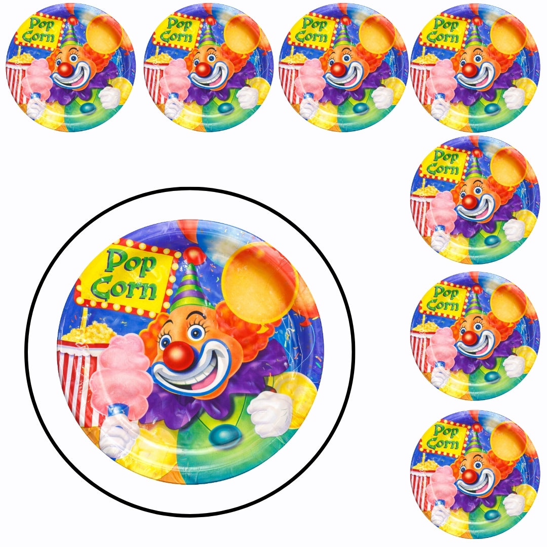 Circus Theme Party Cake/Starter Plates - 7 inches - 8PC