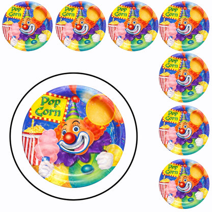 Circus Theme Party Cake/Starter Plates - 7 inches - 8PC