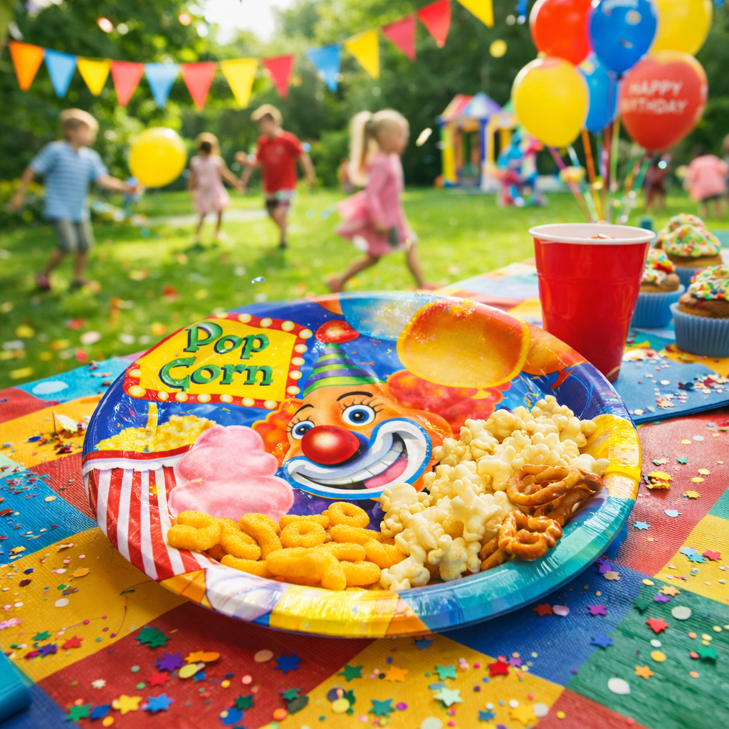 Circus Theme Party Cake/Starter Plates - 7 inches - 8PC