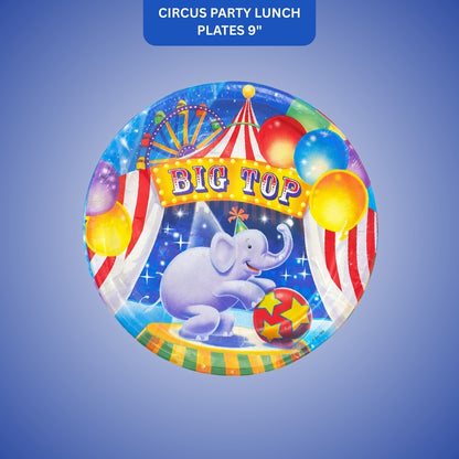 CIRCUS PARTY LUNCH PLATES 9" - 8CT