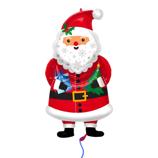 Santa Clause Shaped Foil Balloon - Helium Quality - 34 inches - 1PC
