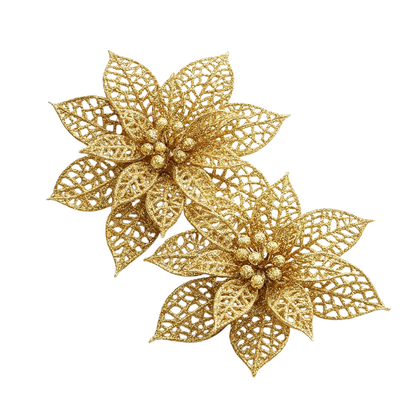 Butterfly & Flowers Hanging Golden - 5PC