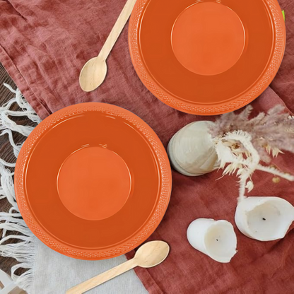 Orange Round Serving Bowls - 20PC