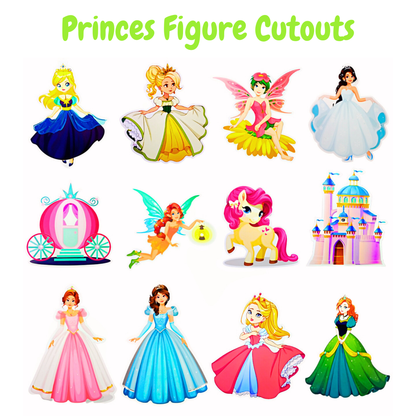 Princess Theme Happy Birthday Balloon Garland & Banner Comobo -  Set of 71PC