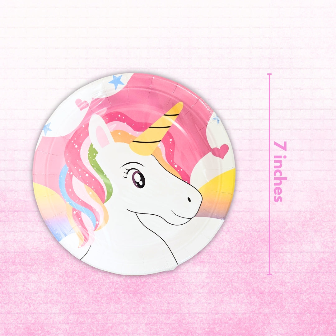 Unicorn Theme Party Paper Plates - 9 inches - 10PC
