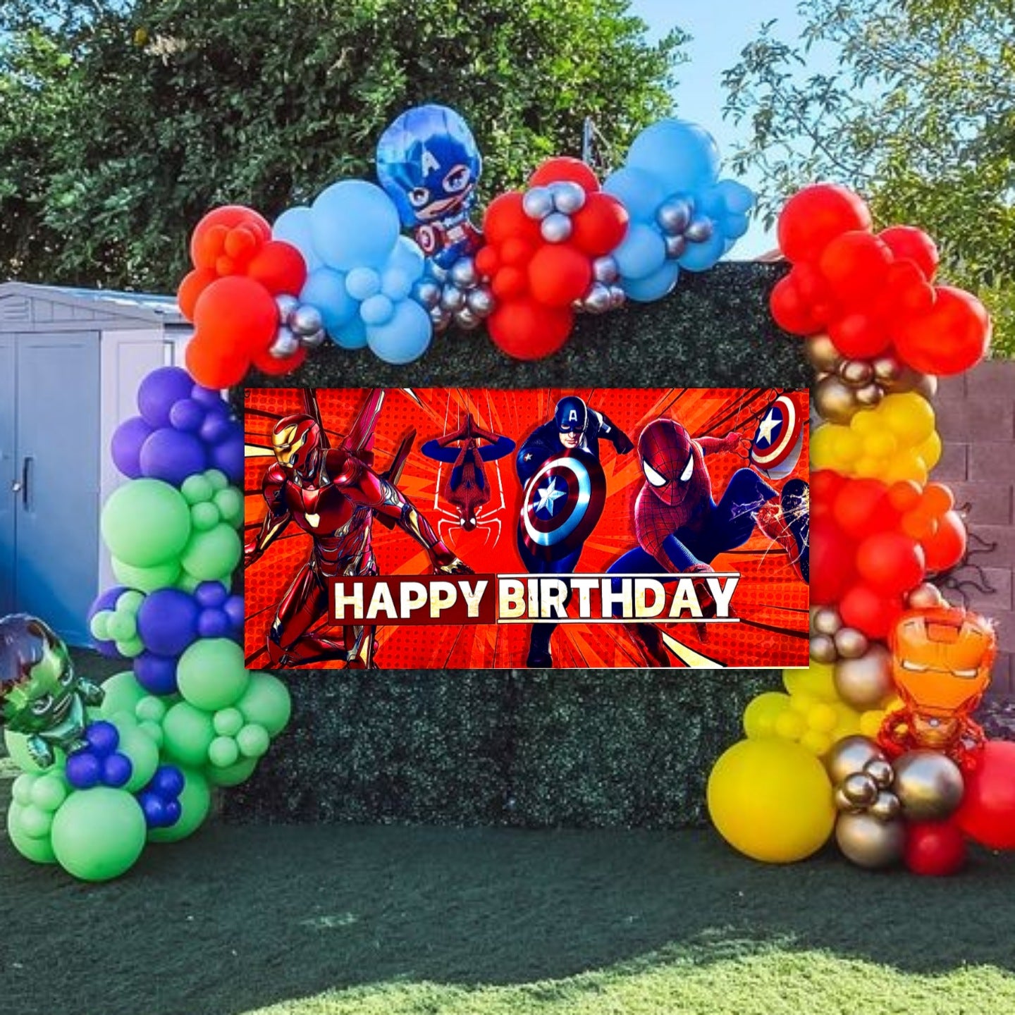 Superhero Birthday Banner For Wall/Glass/Window Decoration - 4FT X 2FT