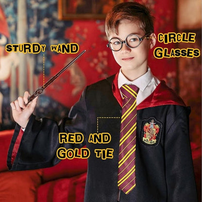 Harry Potter Wand, Tie & Eye Glasses Set - 3PC