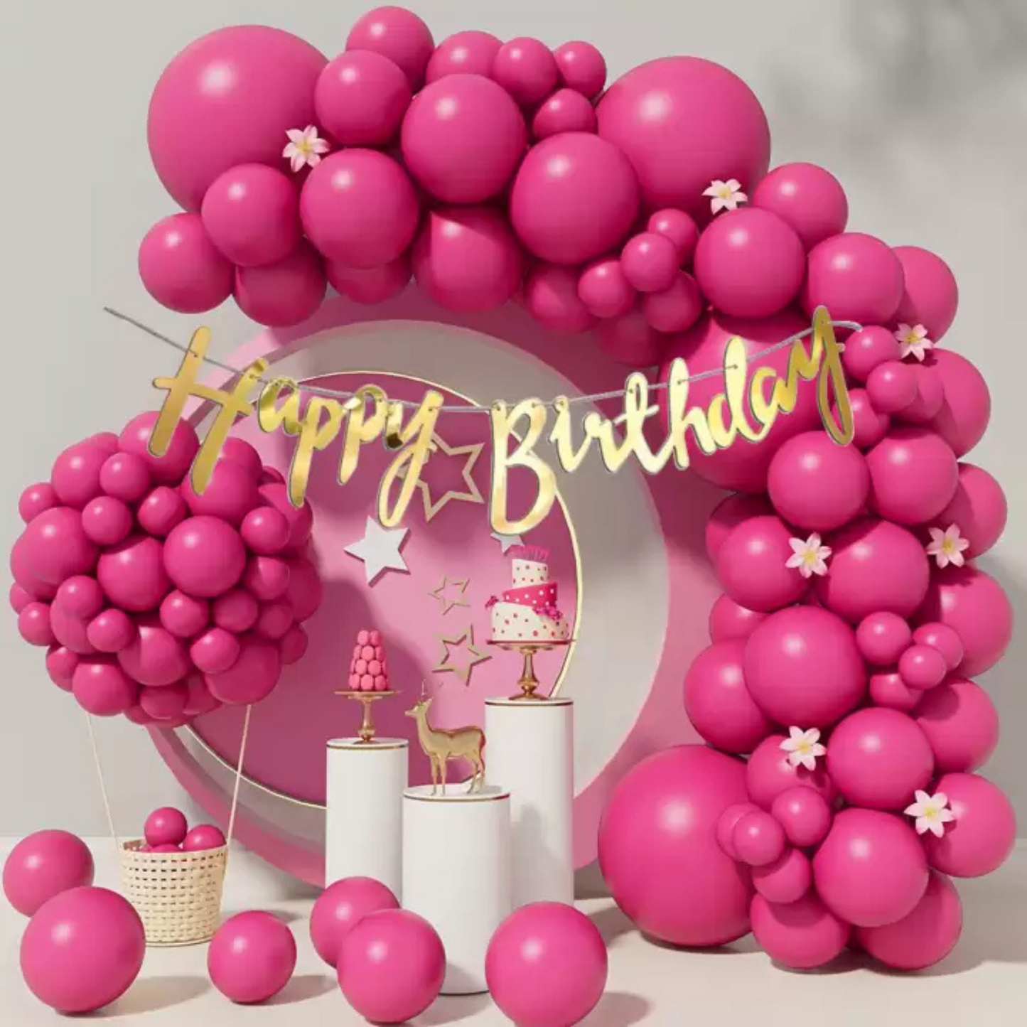 Hot Pink Latex Balloons 10" - Pack of 50 PC