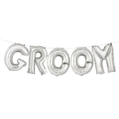 Letter M Silver Foil Balloon - 16 inches - Air Filled - 1PC