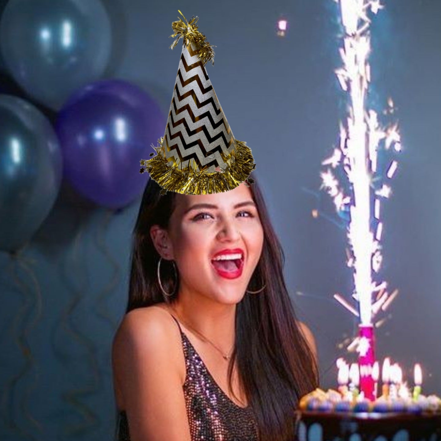 Silver Hat w/Star Swirl Bottom