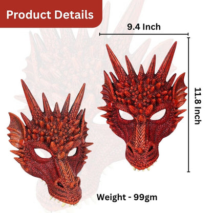 Cosplay Dragon Mask Red - 1PC
