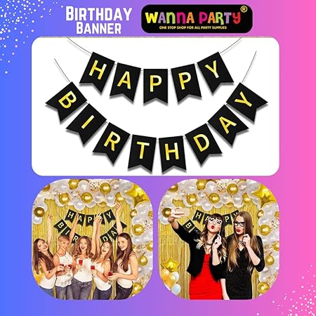 Happy Birthday Decoration Items For Husband Combo Set - 68pcs