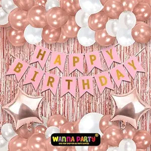 Happy Birthday Decoration For Girls - 49Pcs Birthday Decoration Items for Girl