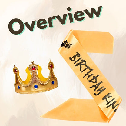 Happy Birthday Sash & Crown Combo - 1PC