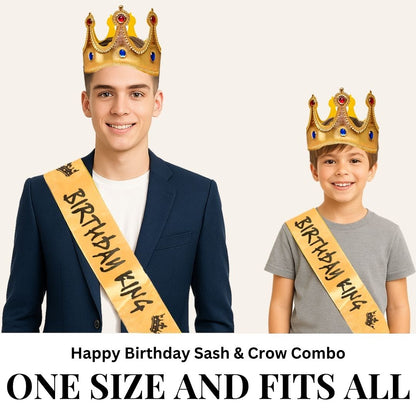 Happy Birthday Sash & Crown Combo - 1PC