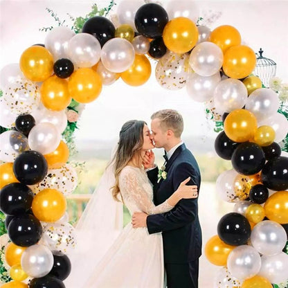 Happy Anniversary Balloon, Banner and LED Light Decoration Set - 58PC